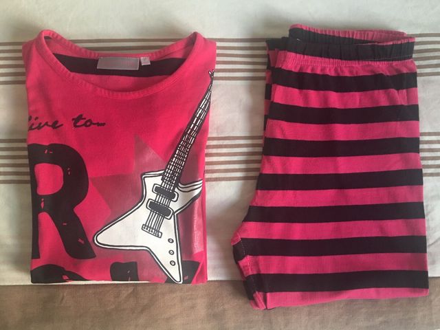 Pijama Lina Pink Rayas Talla 10 + Regalo