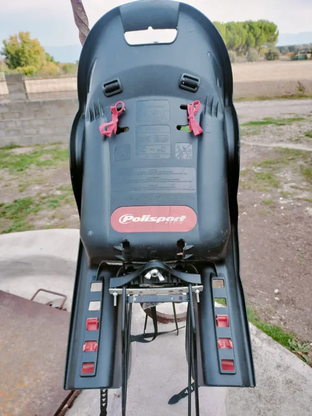 Sillín bici bebé rojo y negro