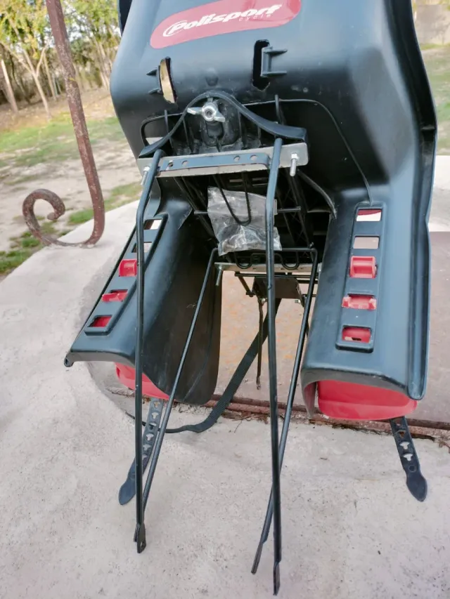 Sillín bici bebé rojo y negro