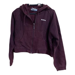 Felpa con cappuccio Reebok bordeaux L