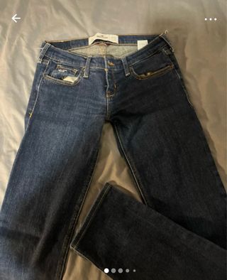 Jeans Hollister tiro bajo azul talla XS