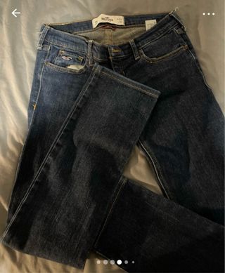 Jeans Hollister tiro bajo azul talla XS