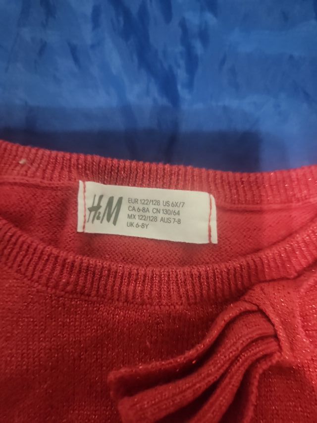 Vestido rojo niña con lazo