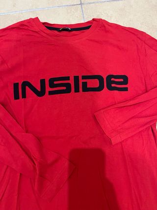 Camiseta Inside Hombre Talla M Roja