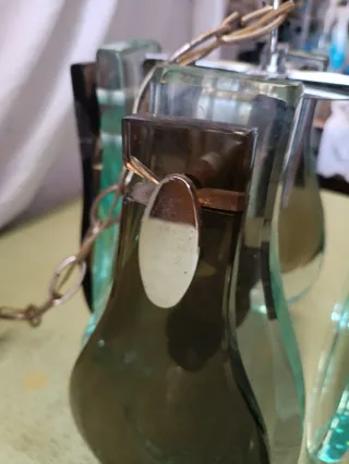 Lampadario Veca cristallo stile Fontana Arte