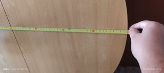 Mesa redonda extensible de madera