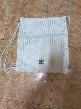 Mochila Adidas Blanca Geometría