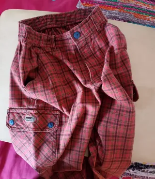 Pantalón Ternua Vintage Cuadros Rojo/Marrón