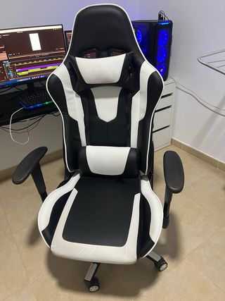 Silla Gaming Negra y Blanca