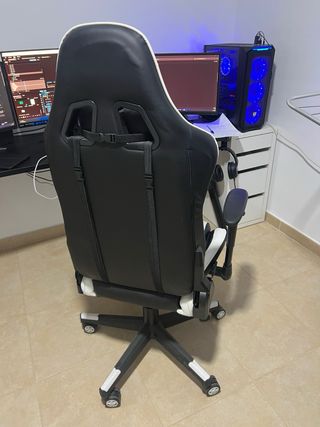 Silla Gaming Negra y Blanca