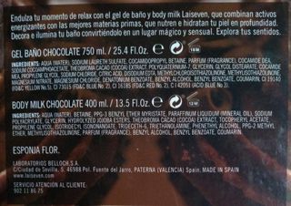 Pack Chocolate Laisêven Gel y Body Milk NUEVOS