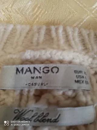 Jersey Mango Blanco Talla M