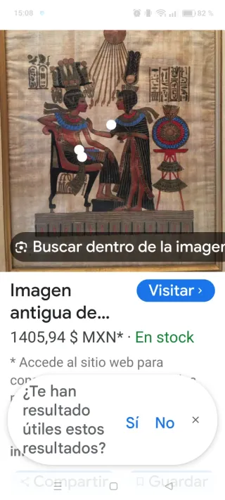Cuadro Egipcio Papiro Original Certificado