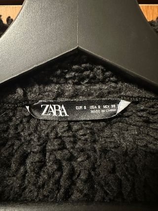 Giubbotto Zara Pelle Nero con Pelliccia