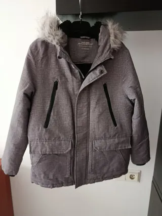 Cazadora invierno niño gris Primark, talla 11-12