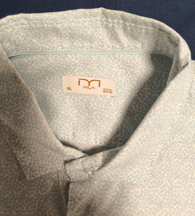 Camisa Milano Estampada Azul Talla XL