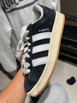 Zapatillas Adidas Campus Negras y Blancas