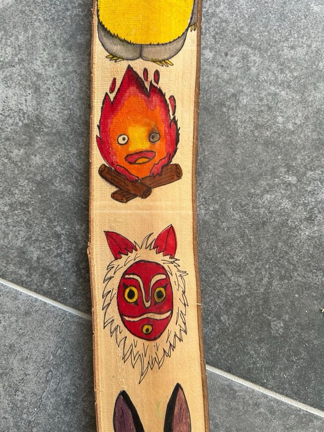 Legno dipinto personaggi Studio Ghibli