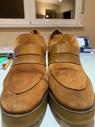 Zapatos de tacón plataforma marrones