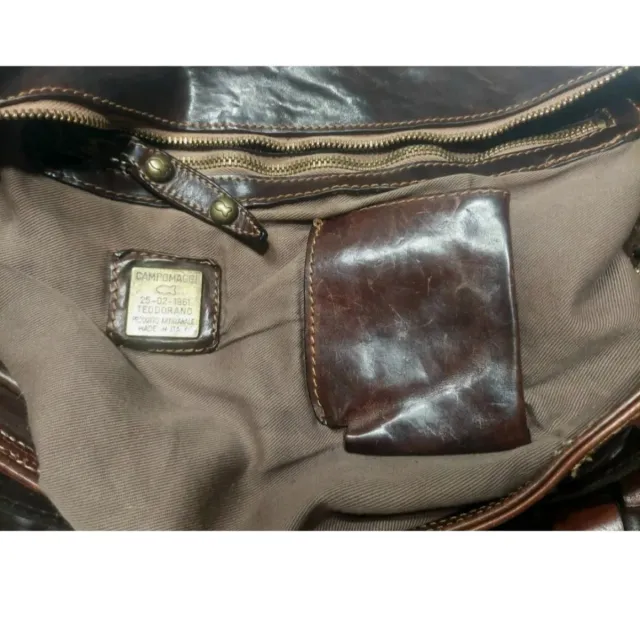 Bolso Tote Piel Campomaggi trenzado Marrón