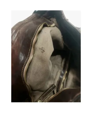 Bolso Tote Piel Campomaggi trenzado Marrón