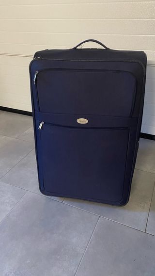 Maleta grande azul con ruedas
