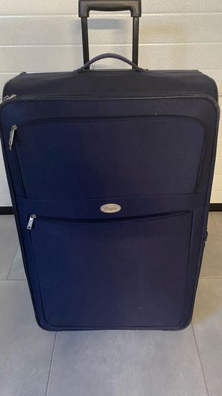 Maleta grande azul con ruedas