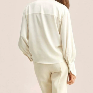 Blusa Mango Talla XS Escote Cruzado