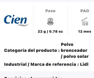 Polvo Bronceador Cien Beauty 22g