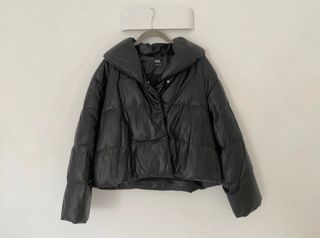 Chaqueta efecto piel Zara Talla S