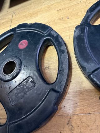 Par de discos olímpicos 25kg caucho 