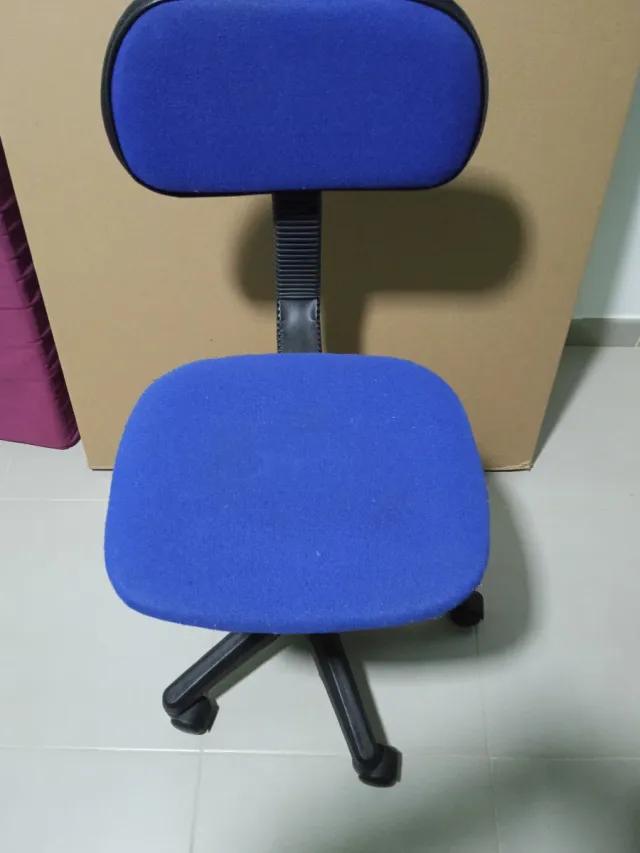 Silla de Escritorio Azul y Negra