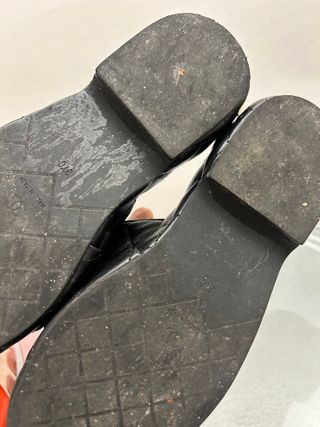 Sandalias Chanel Negras Piel