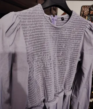 Abito donna viola cotone nido d'ape