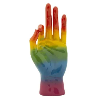 Escultura Mano Multicolor Poliresina