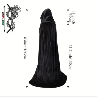 Capa con capucha para disfraz Halloween 