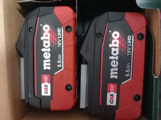 2 Baterías Metabo 18V LiHD 5.5Ah CAS