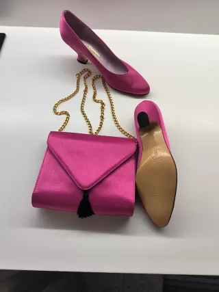 Zapato Seña Raso Talla 37 y Bolso.