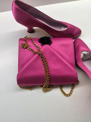 Zapato Seña Raso Talla 37 y Bolso.