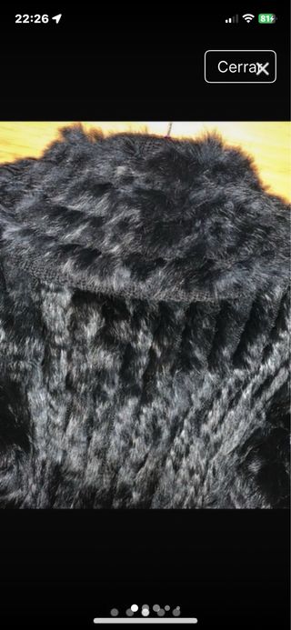 Bolero pelo conejo negro Talla 38-42