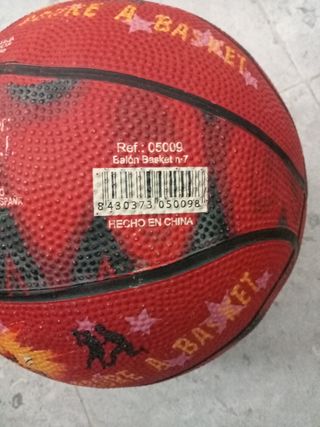 Pelota Baloncesto Roja Infantil