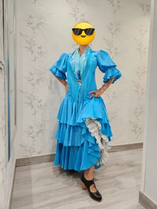 Vestido de flamenca azul