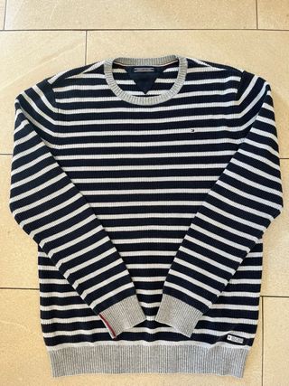 Jersey Tommy Hilfiger Rayas Azul Talla L