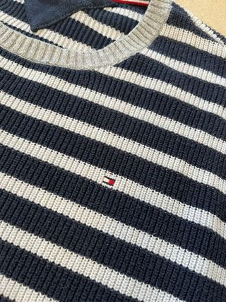 Jersey Tommy Hilfiger Rayas Azul Talla L