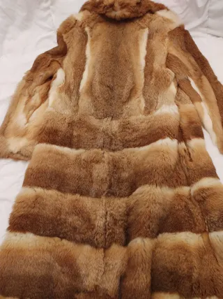 Abrigo de piel de conejo mujer