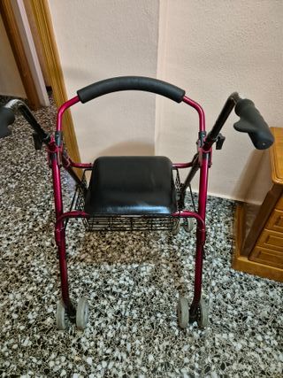 Andador Ortopédico Plegable Rojo