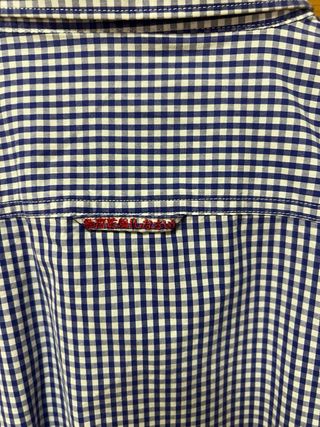 Camisa Superdry cuadros azul y blanco