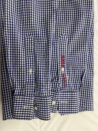Camisa Superdry cuadros azul y blanco