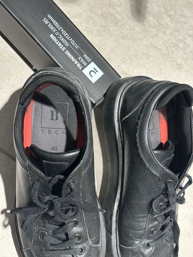 Zapatillas Boggi Milano Cuero Italiano Negras