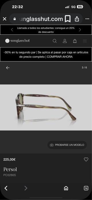 Gafas unisex Person verdes. nuevas 